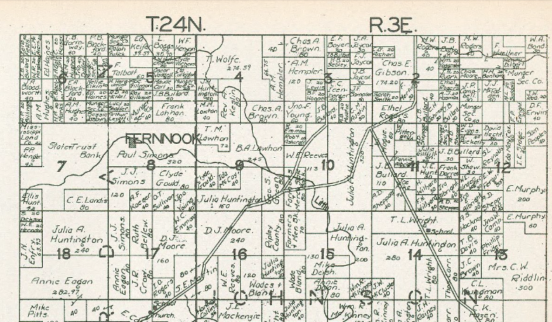 1930 Plat Map of Fernnook